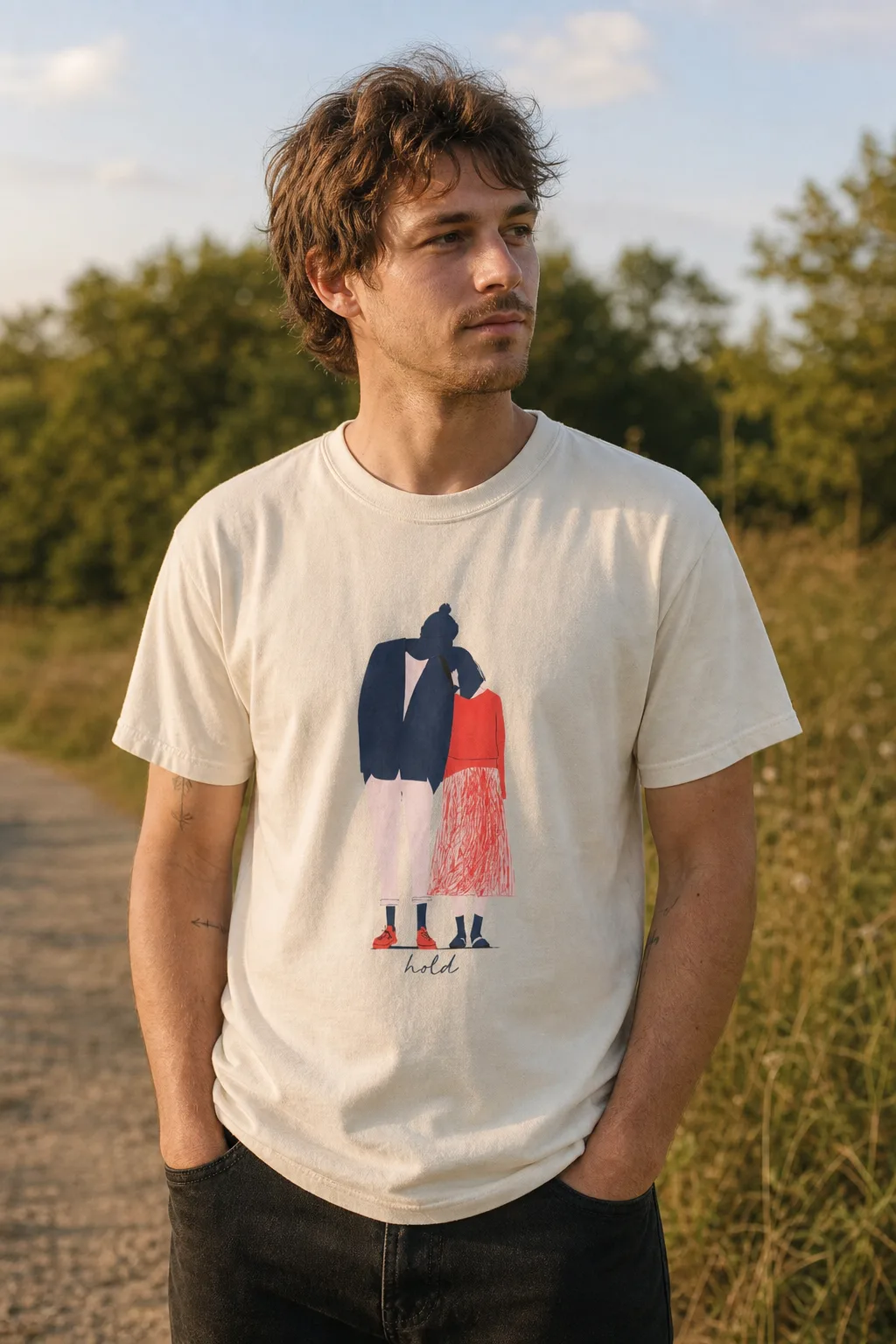 Hold tee, worn