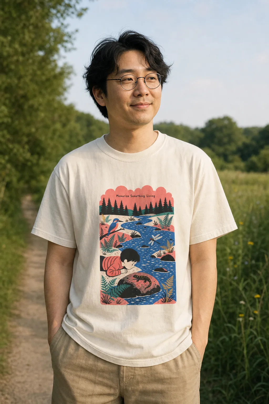 Memorize Something Living tee, worn