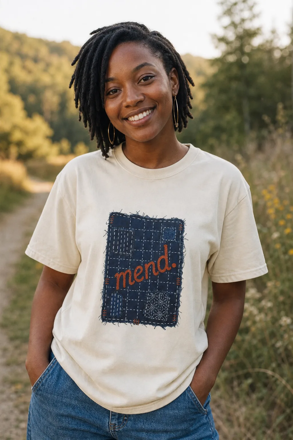 Mend (Patch) tee, worn