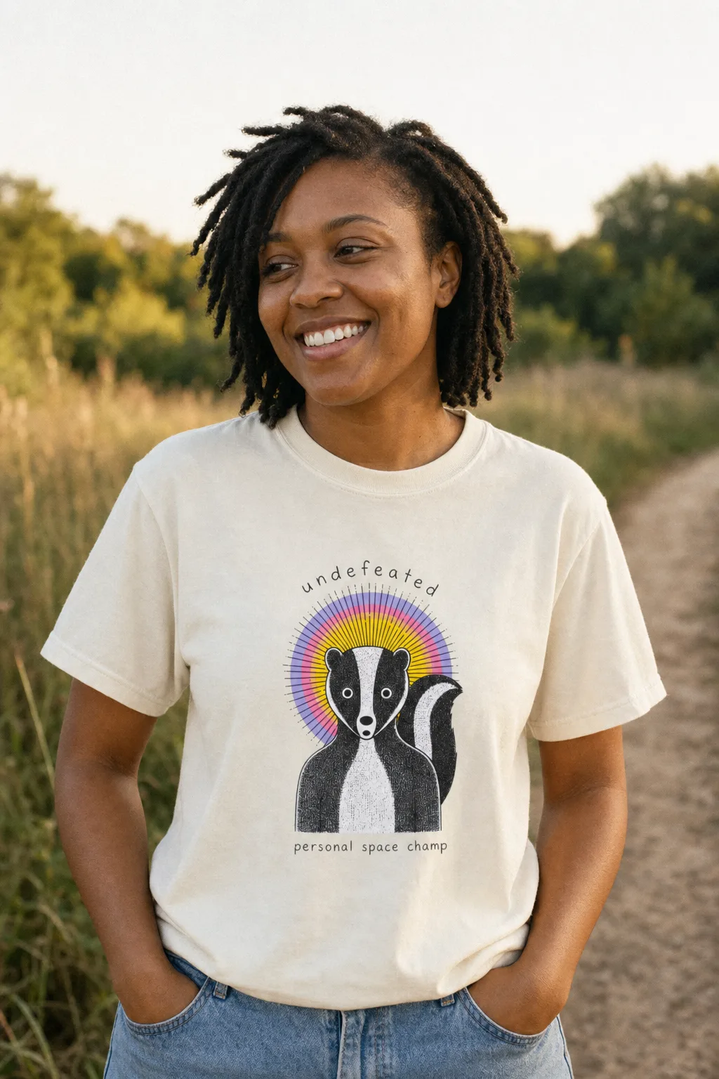 Personal Space Champ tee, worn