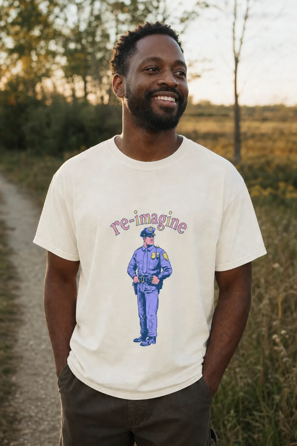 Re-imagine tee, worn