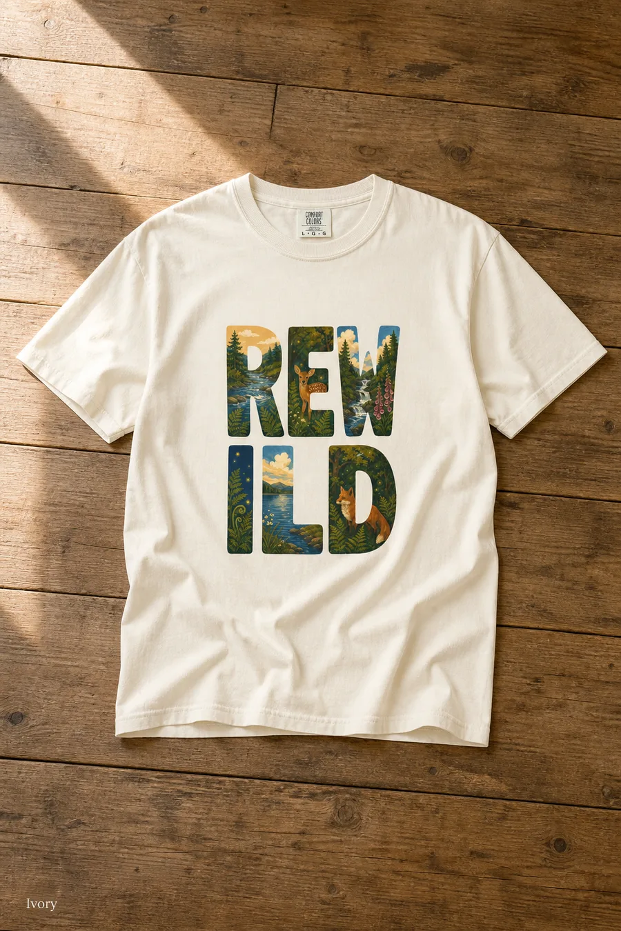 Rewild tee in Ivory