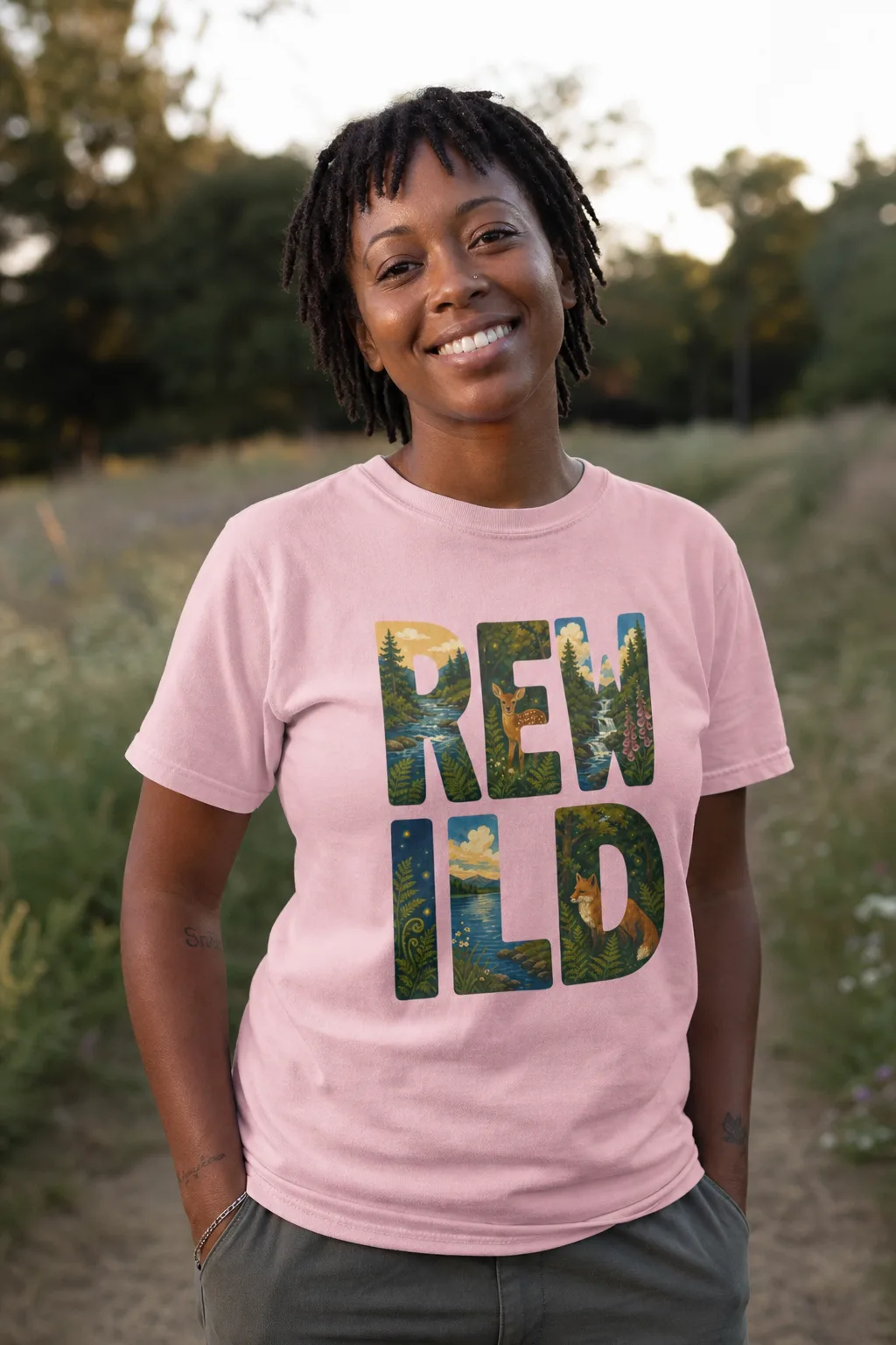 Rewild tee, another angle