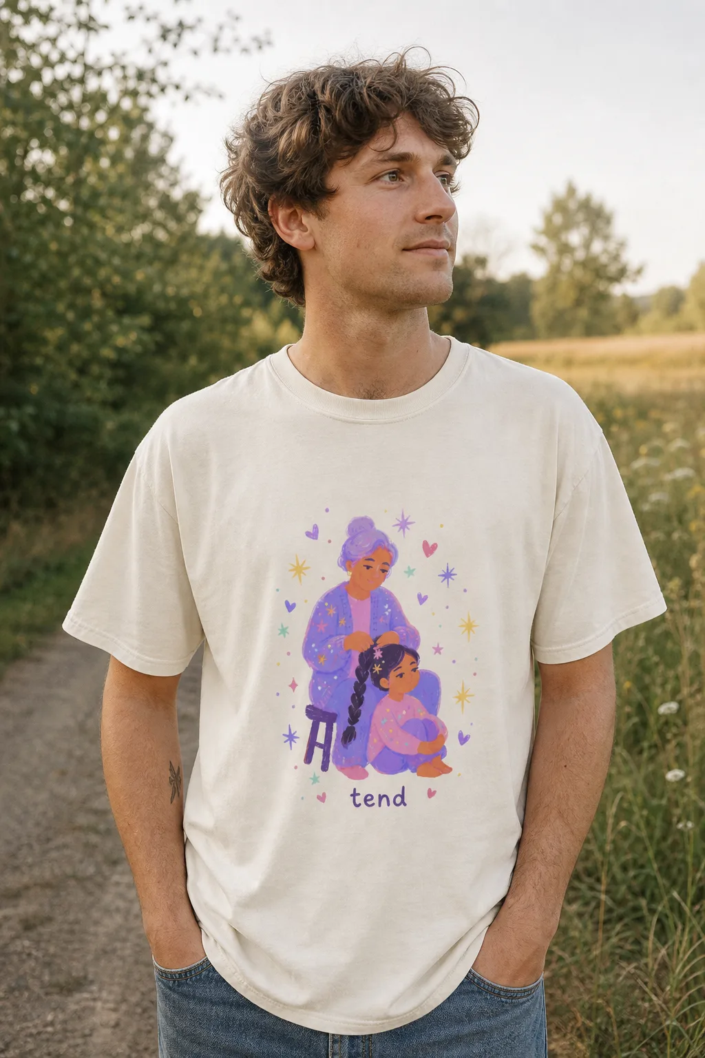 Soft Work tee, worn