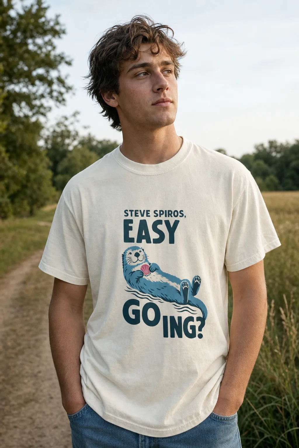 Steve Spiros tee, worn