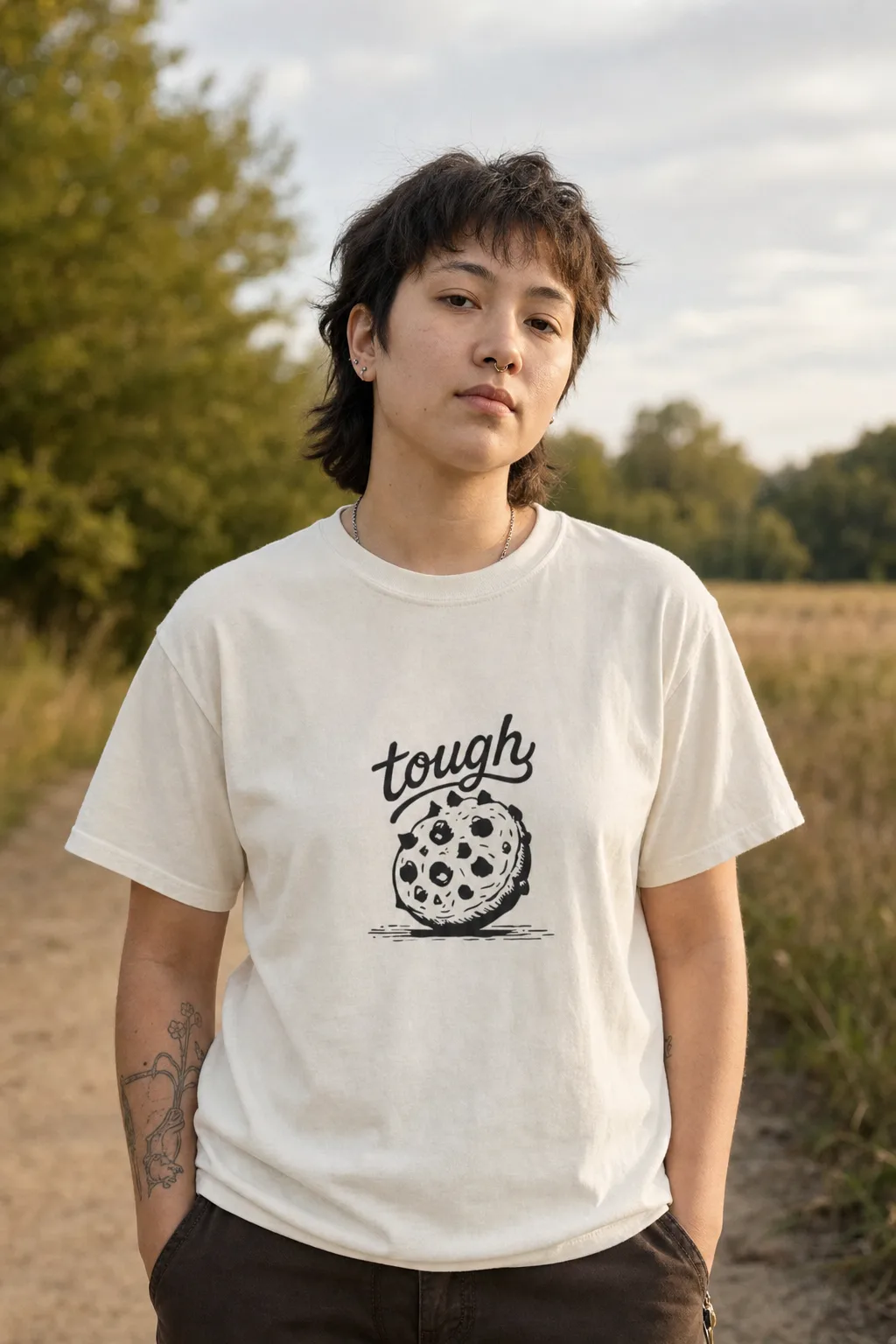 Tough Cookie tee, worn