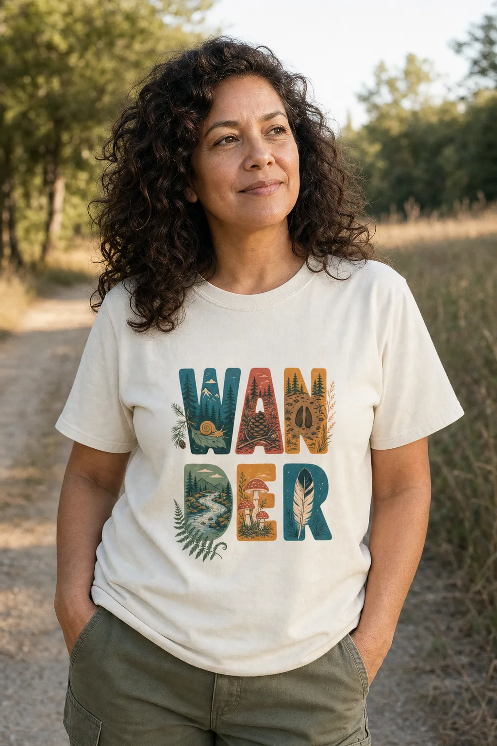 Wander tee, worn